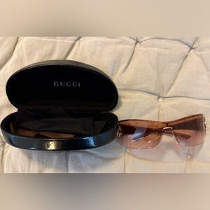 Gucci Brown-Tinted Sunglasses with Black Case